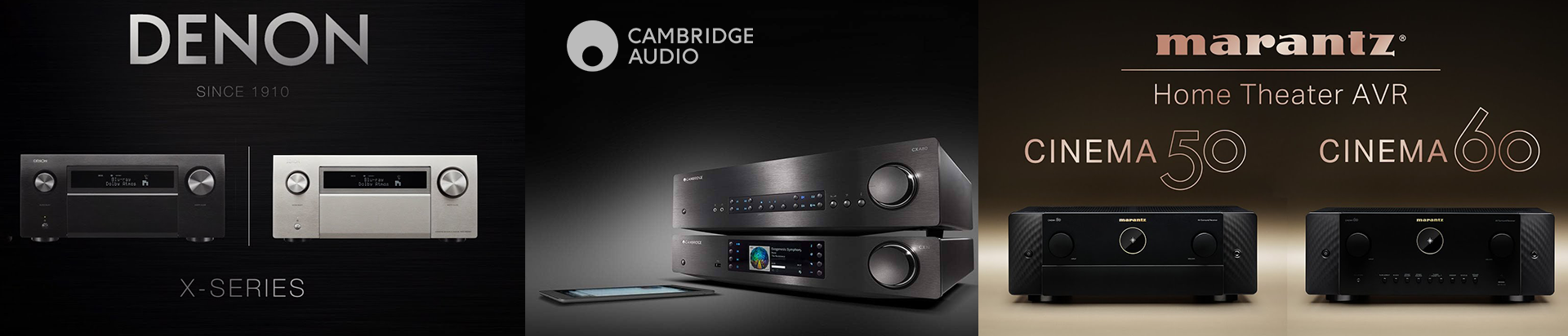 Denon - Marantz - Cambridge Audio sztereó és házimozi készülékek