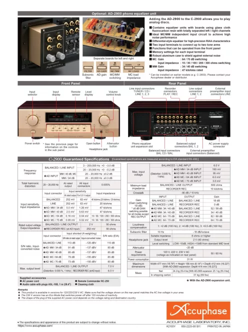 Accuphase C-2900 High-End sztereó előerősítő