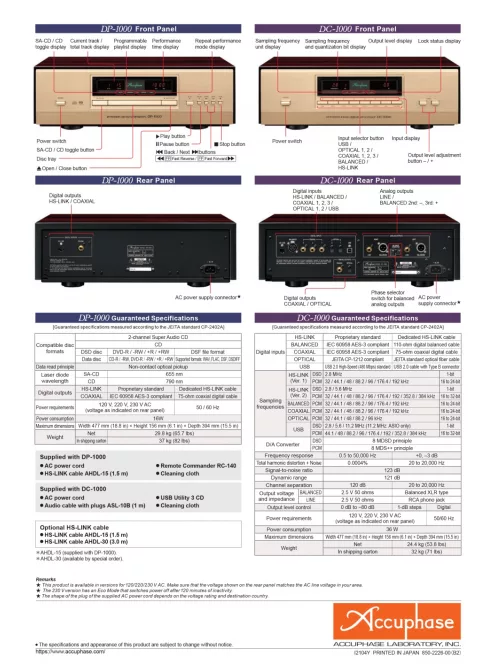 Accuphase DP-1000 CD/SACD referencia futómű