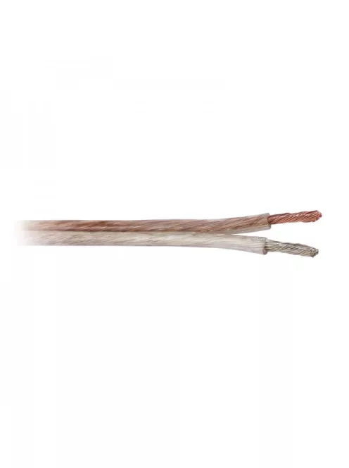 Dynavox 2x2,5mm2 réz OFC hangfalkábel átlátszó szigetelésben - 50 méteres kiszerelésben