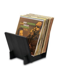   Dynavox ST40 vinil lemez tartó konzol 40db lemez tárolására igényes fa kivitelben - fekete