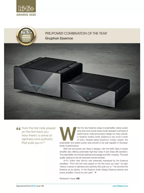 Gryphon Audio Essence Pre ultra high-end előerősítő