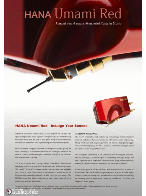 Hana Umami RED alacsony jelszintű High-End MC hangszedő - MicroLine