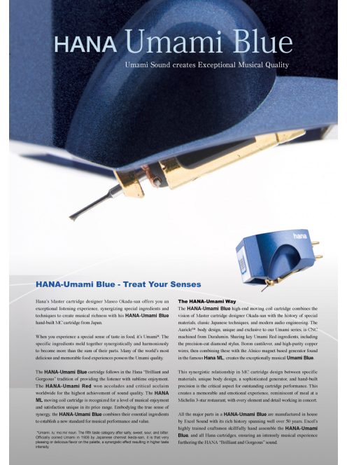 Hana Umami Blue alacsony jelszintű High-End MC hangszedő - MicroLine