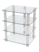 NorStone EPUR 4 Hi-Fi állvány Ezüst/víztiszta üveggel