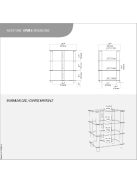 NorStone EPUR 4 Hi-Fi állvány Ezüst/víztiszta üveggel