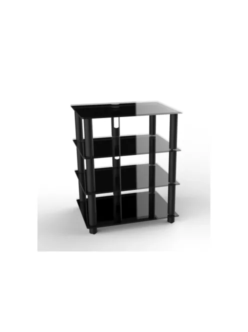 NorStone EPUR 4 Hi-Fi állvány Fekete/fekete üveg