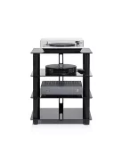 NorStone EPUR 4 Hi-Fi állvány Fekete/fekete üveg