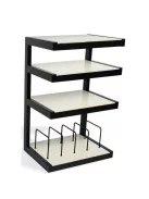 NorStone ESSE Hi-Fi VINYL állvány Fekete / frosted üveg