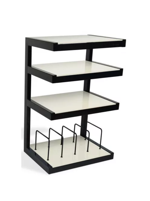 NorStone ESSE Hi-Fi VINYL állvány Fekete / frosted üveg