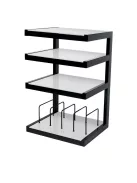 NorStone ESSE Hi-Fi VINYL állvány Fekete / frosted üveg