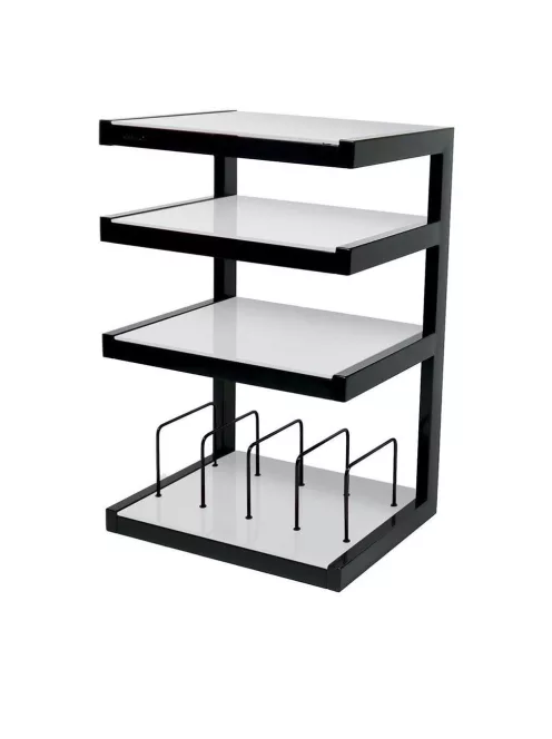 NorStone ESSE Hi-Fi VINYL állvány Fekete / frosted üveg