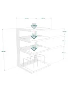 NorStone ESSE Hi-Fi VINYL állvány Fekete / frosted üveg