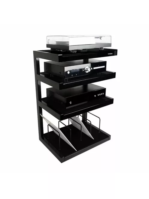 NorStone ESSE Hi-Fi VINYL állvány Fekete / fekete üveg