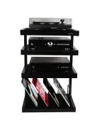 NorStone ESSE Hi-Fi VINYL állvány Fekete / fekete üveg
