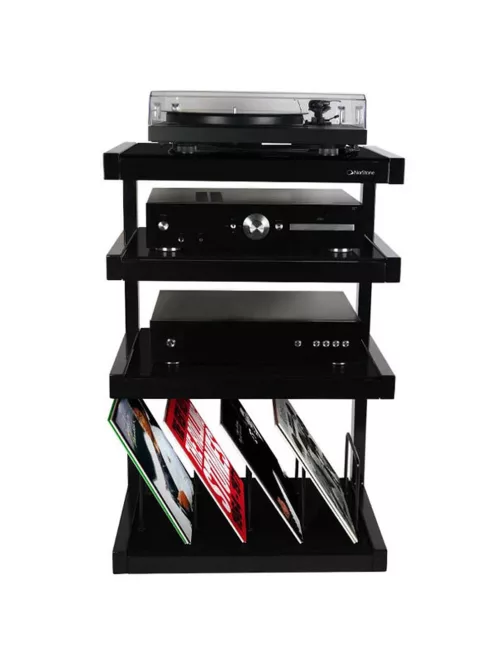 NorStone ESSE Hi-Fi VINYL állvány Fekete / fekete üveg
