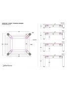 NorStone Spider 1 fekete üveg hifi állvány