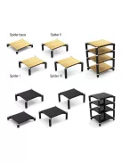 NorStone Spider 2 fekete üveg hifi állvány