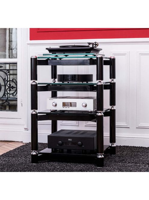 NorStone Spider 3 fekete üveg hifi állvány