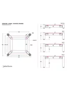 NorStone Spider Base fekete üveg hifi állvány