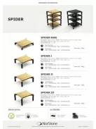 NorStone Spider Base fekete üveg hifi állvány