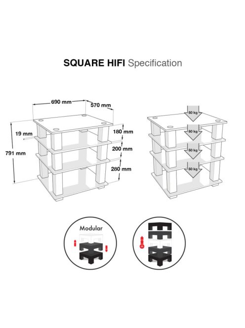 NorStone Square Hi-Fi állvány