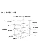 NorStone Stabbl Bamboo Hi-Fi állvány