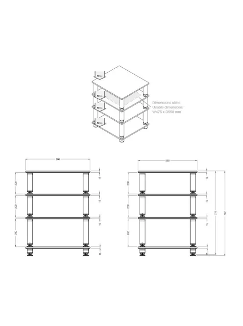 NorStone Stabbl Hi-Fi állvány