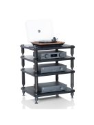 NorStone Como 2 audiofil készüléktartó állvány - fekete bőr