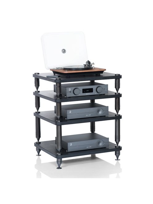 NorStone Como 2 audiofil készüléktartó állvány - fekete bőr