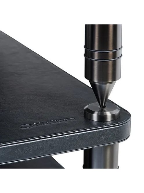 NorStone Como 2 audiofil készüléktartó állvány - fekete bőr