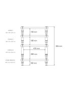 NorStone Como 2 audiofil készüléktartó állvány - fekete bőr