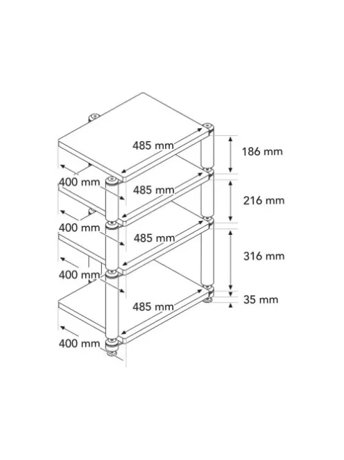 NorStone Copenhagen base hifi állvány