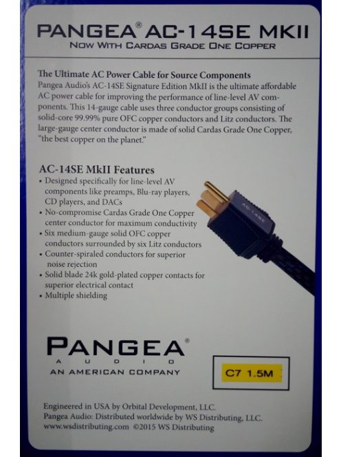 Pangea AC14SE MKII hálózati tápkábel 2m