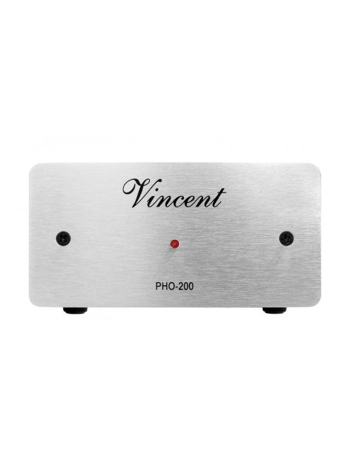 Vincent Audio PHO-200 MM/MC phono fokozat, lemezjátszó előerősítő RIAA korrektor ezüst