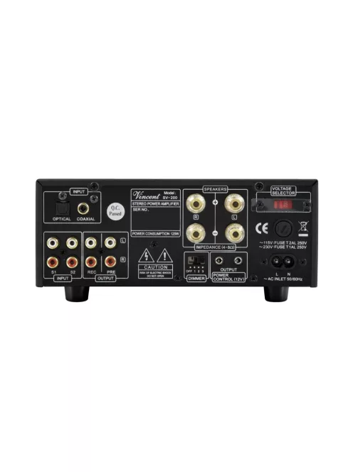 Vincent Audio SV-200 félvezetős hibrid integrált sztereó erősítő + DAC fekete