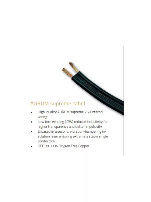 quadral AURUM SUPREME 2,5mm2-es finom szálas réz hangszóró kábel