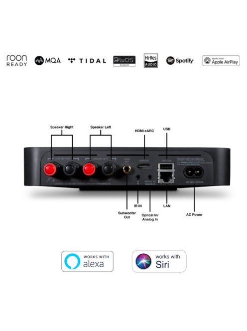 Bluesound POWER NODE EDGE hálózati zenelejátszó és erősítő streamer - fekete