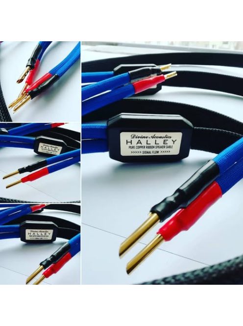 Divine Acoustics HALLEY ribbon szerelt audiophile hangfal kábel BFA banándugóval