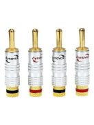 Dynavox aranyozott banándugó szett egyenes / 4db szett