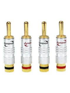 Dynavox aranyozott banándugó szett egyenes / 4db szett