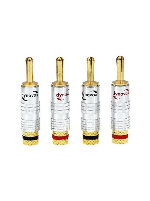 Dynavox aranyozott banándugó szett egyenes / 4db szett