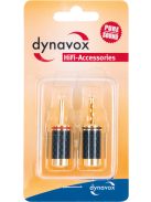 Dynavox aranyozott banándugó szett carbon házban / 2db szett