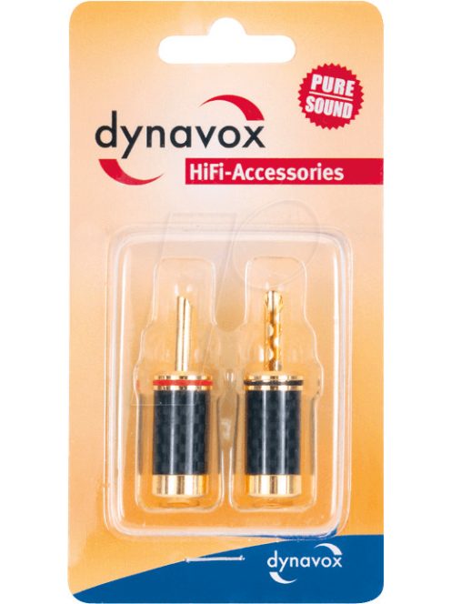 Dynavox aranyozott banándugó szett carbon házban / 2db szett