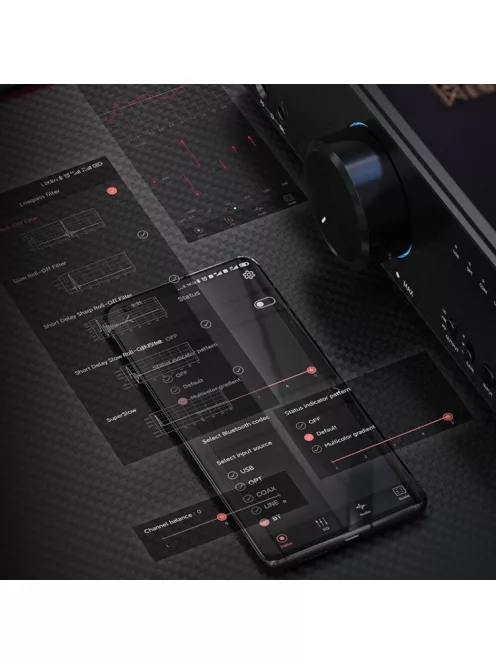 FiiO K9 AKM 4499EX AKM4191EQ asztali fejhallgató erősítő és DAC fekete