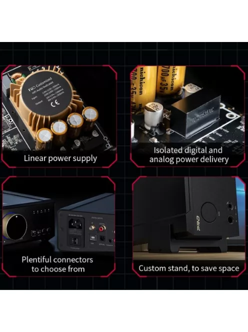 FiiO K9 PRO ESS dual  ES9038PRO asztali fejhallgató erősítő és DAC fekete