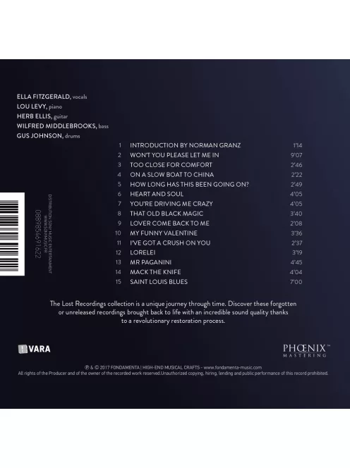 ELLA FITZGERALD - LIVE AT THE CONCERTGEBOUW 1961 - audiophile CD lemez