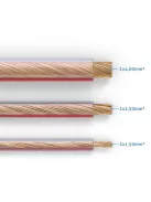 PureAV 2,5mm2-es finom szálas réz hangszóró kábel átlátszó