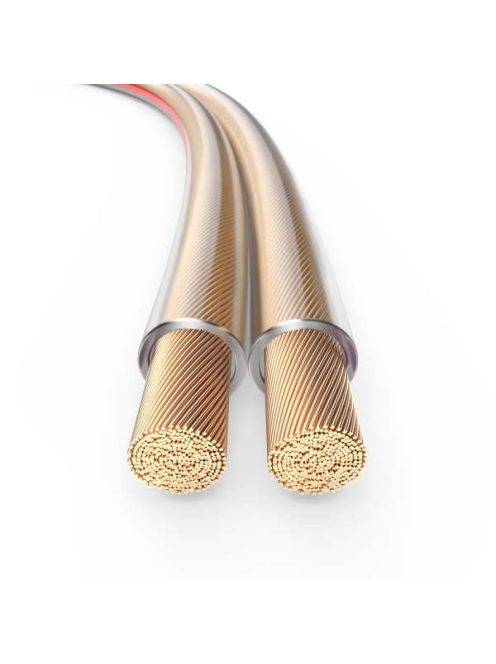 PureAV 4mm2-es finom szálas réz hangszóró kábel átlátszó