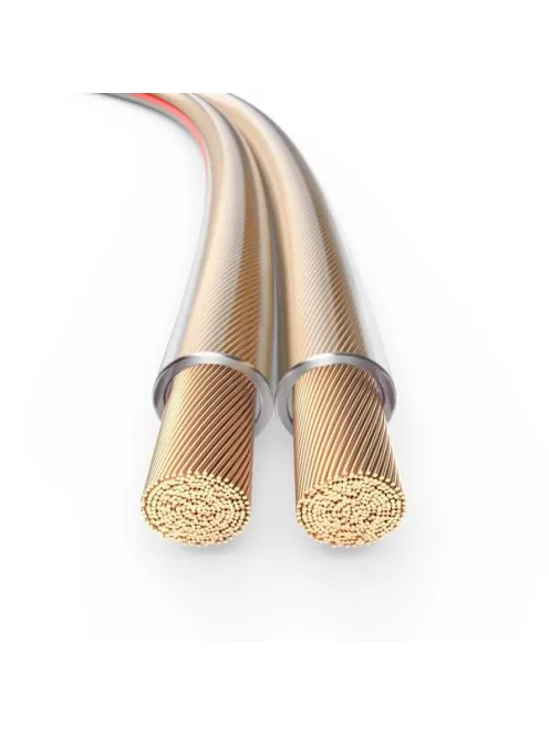 PureAV 4mm2-es finom szálas réz hangszóró kábel átlátszó